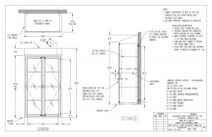Surgial Instrument Cabinet submittal drawing or Lawrence General Operating Room